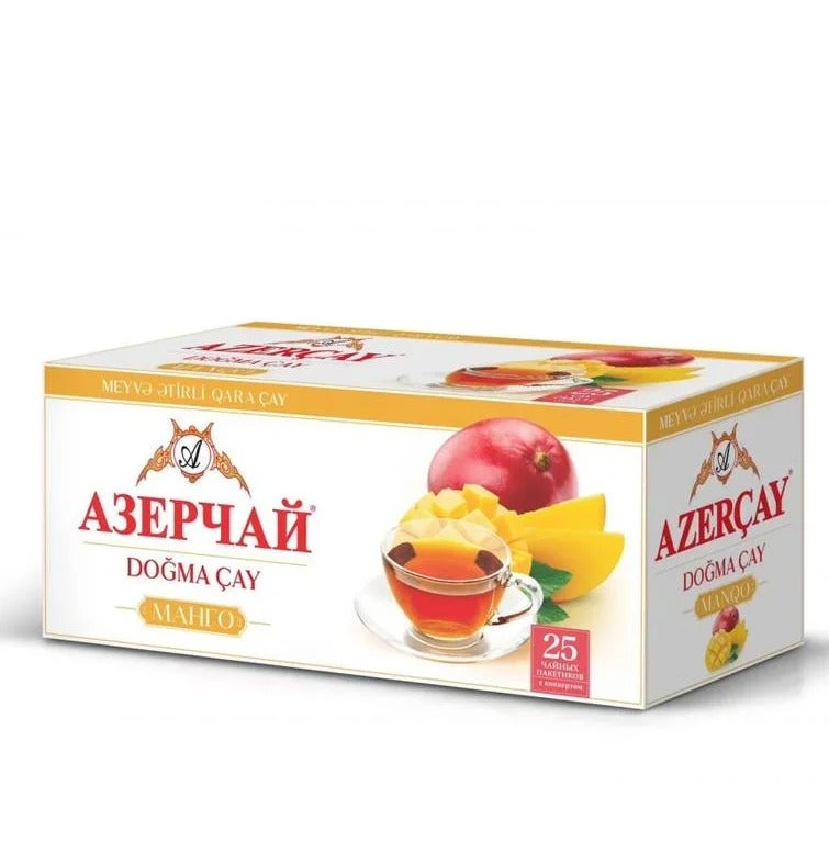 AZERCAY Mango Flavored Black Tea - 25 Tea Bags - Image 1